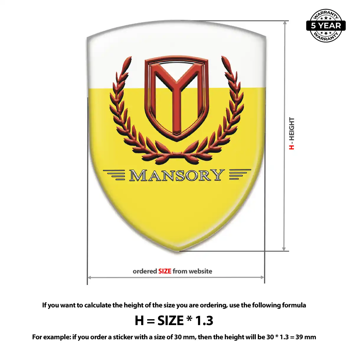 Mansory Car Emblem Sticker Noble Edition