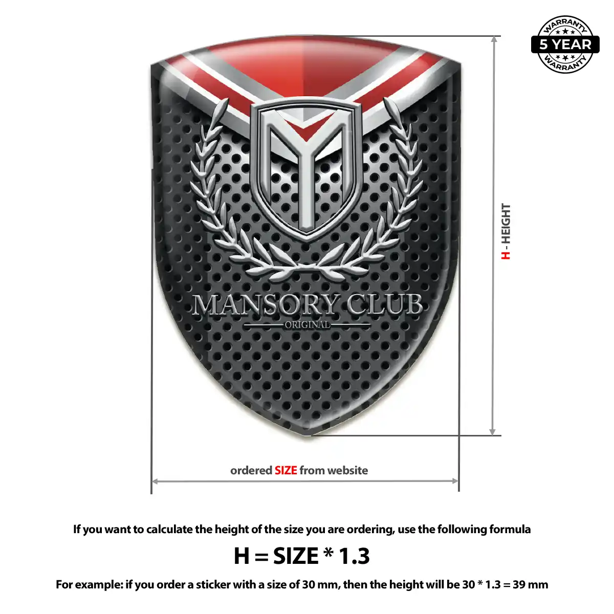 Mansory Car Emblem Sticker Opulent Line