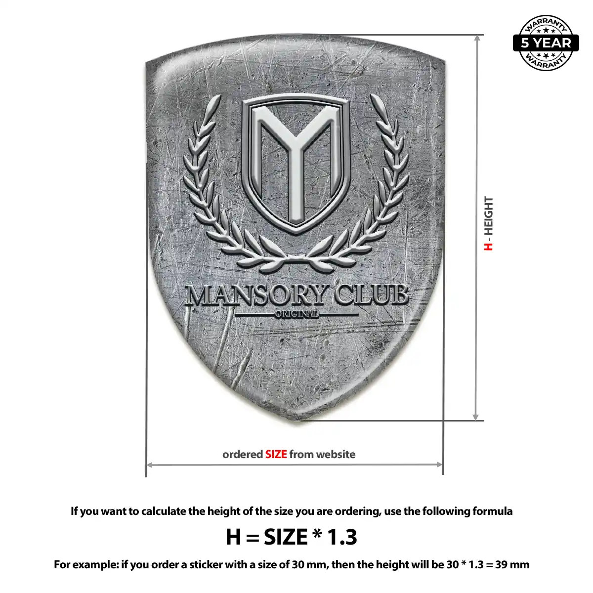 Mansory Car Emblem Sticker Prime Quality