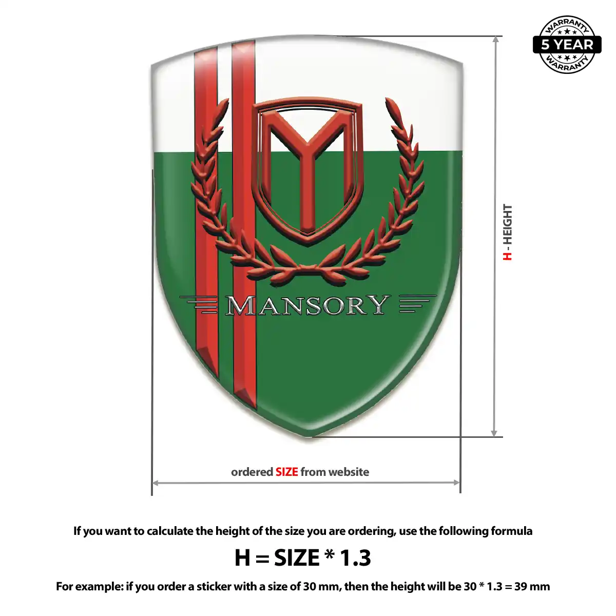 Mansory Car Emblem Sticker Refined Design