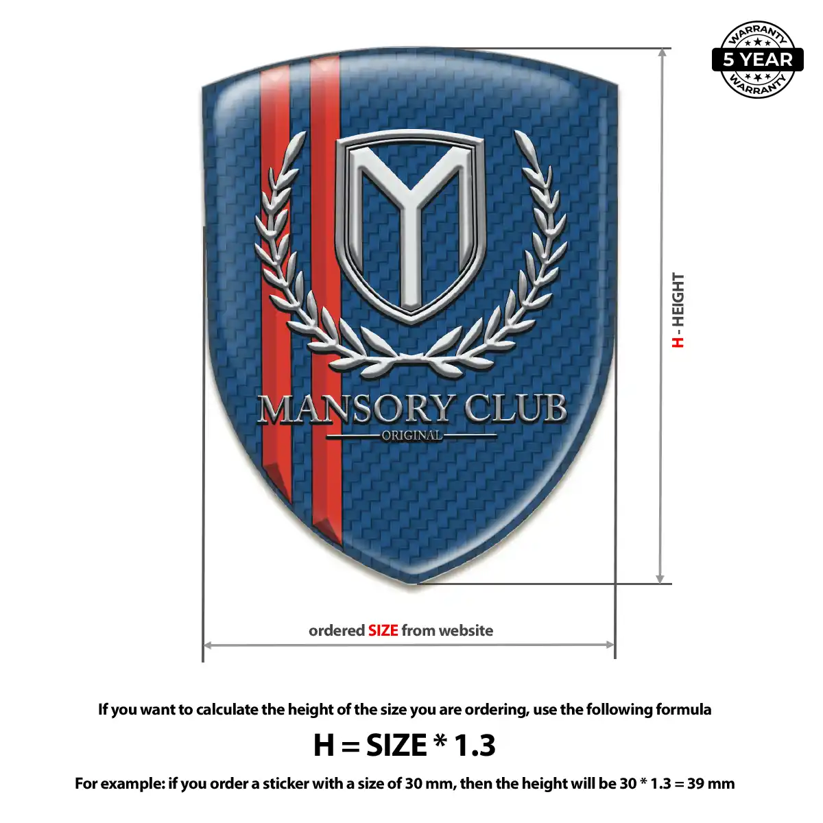 Mansory Car Emblem Sticker Sleek Style