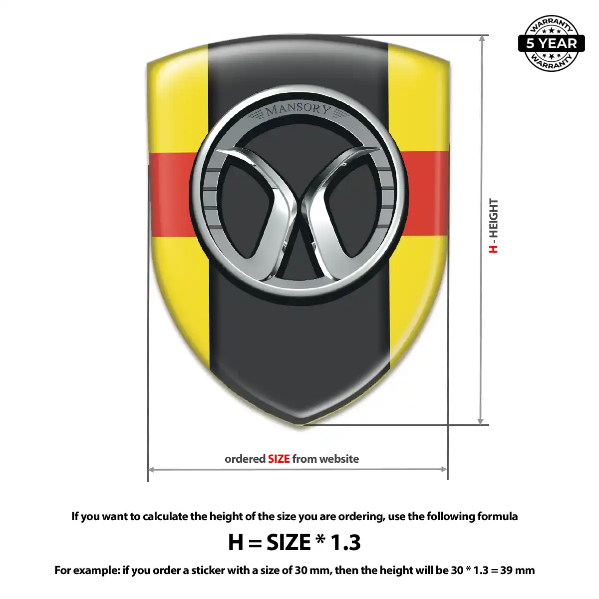 Mansory Car Logo Decal Elite Edition