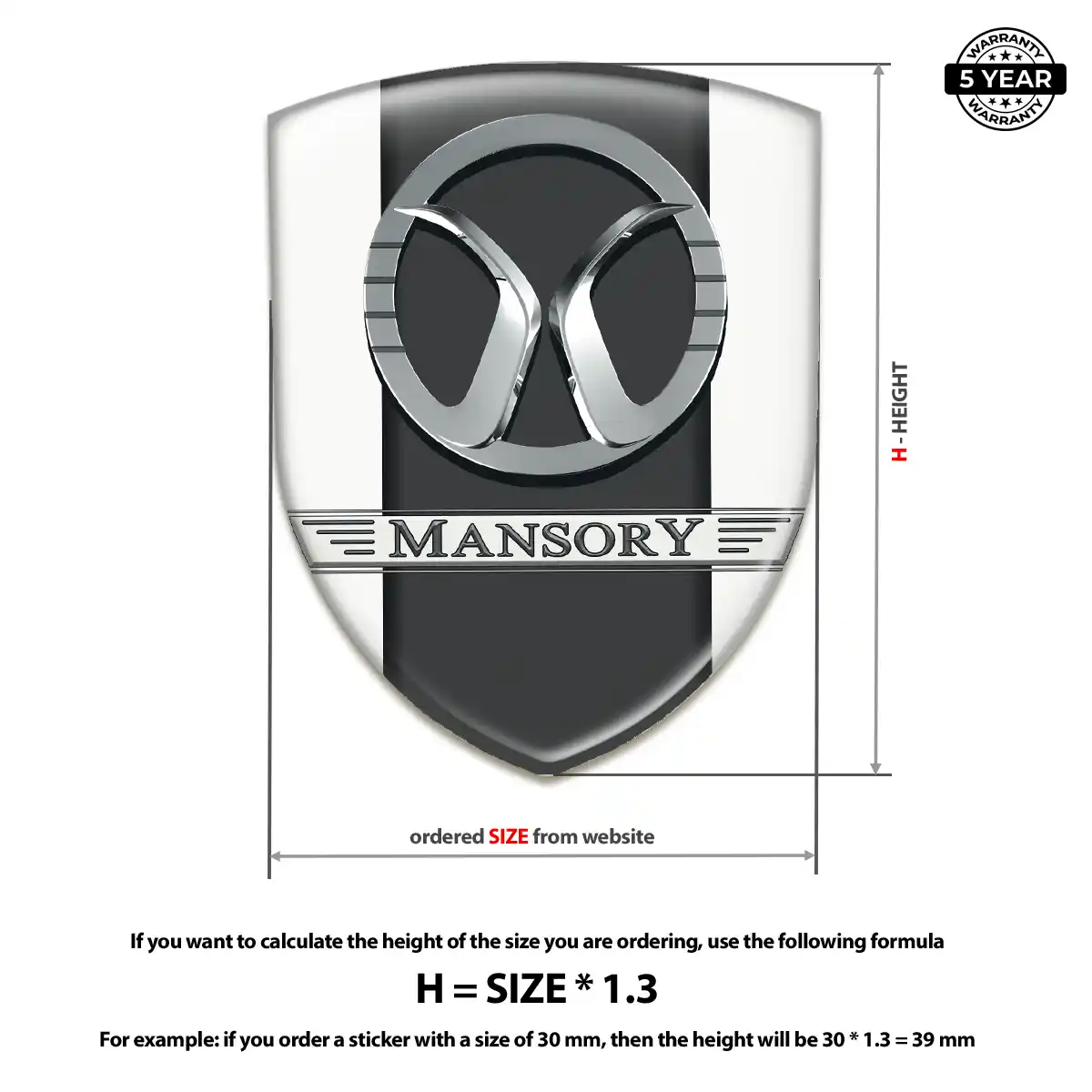 Mansory Car Logo Decal Exclusive Series