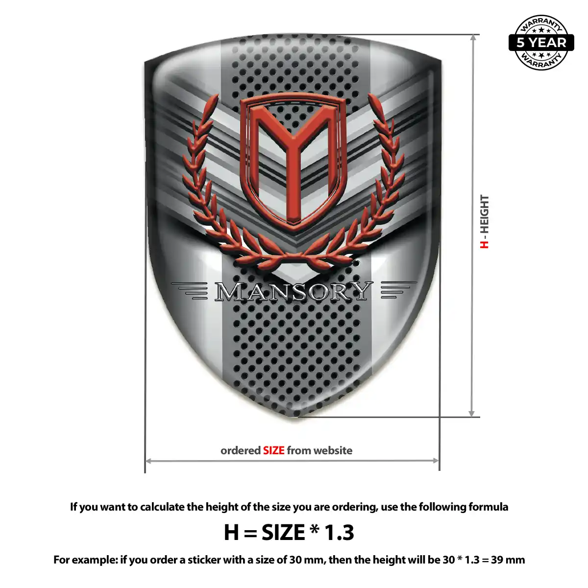 Mansory Car Logo Decal Interior Luxe