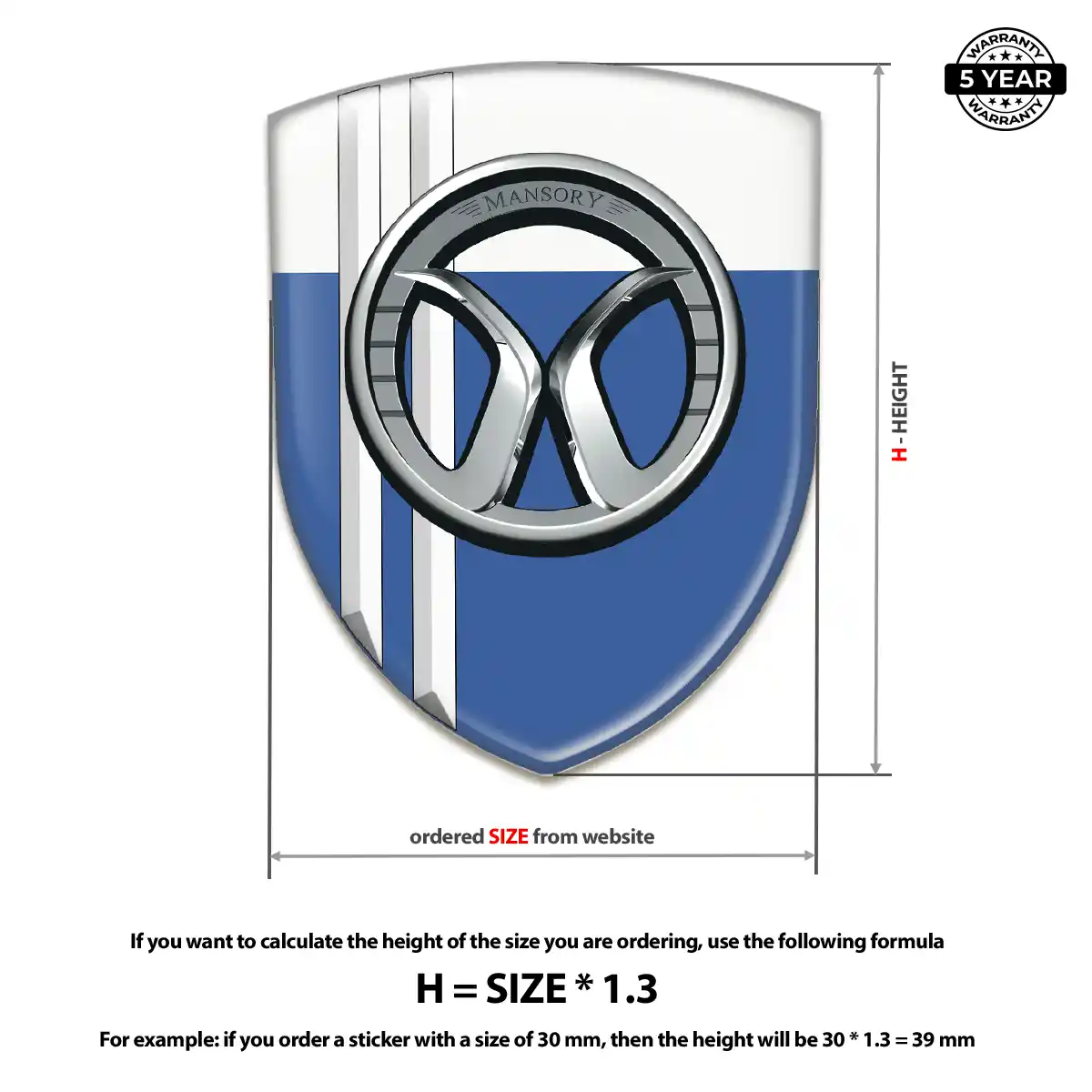 Mansory Car Logo Decal Noble Edition