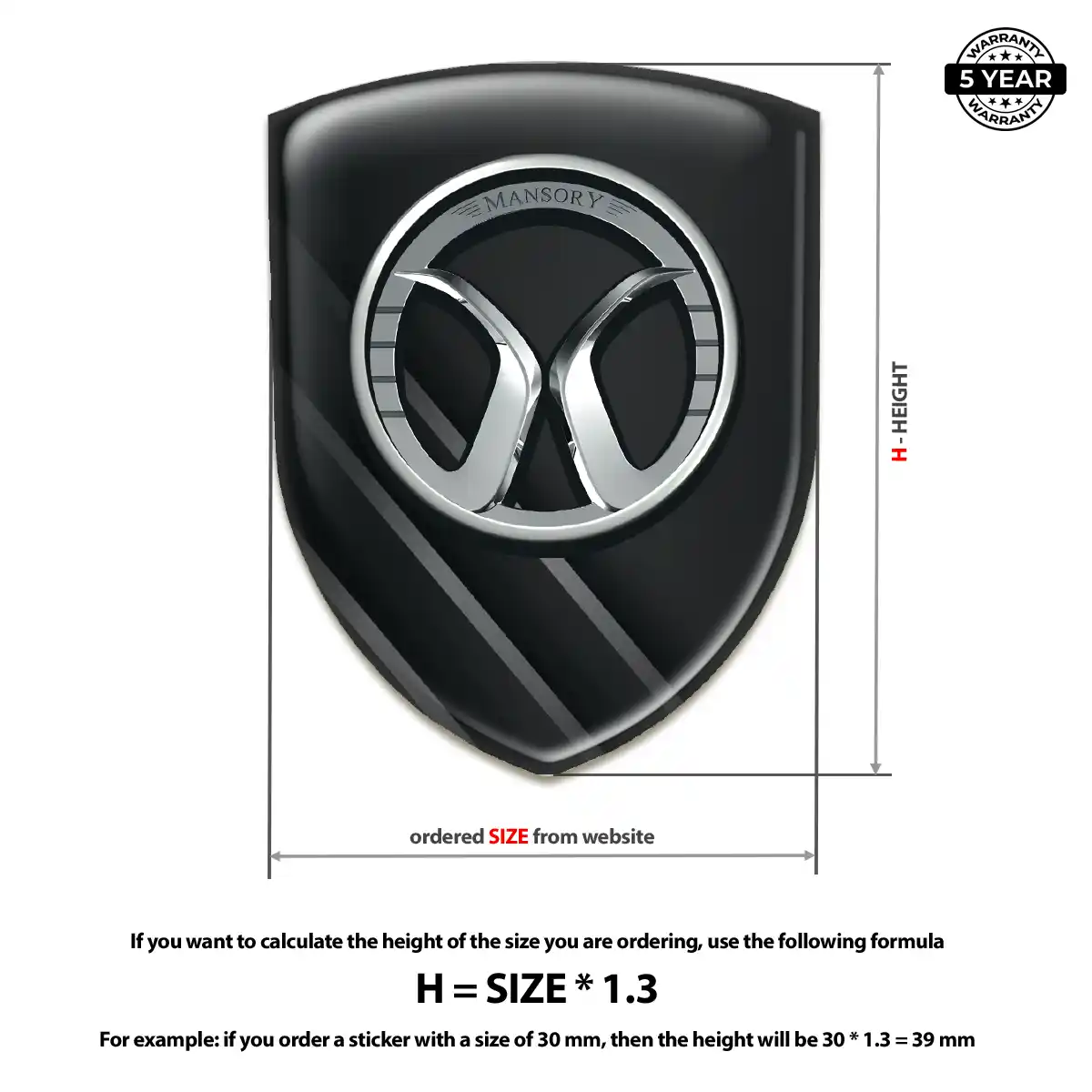 Mansory Car Logo Decal Opulent Line