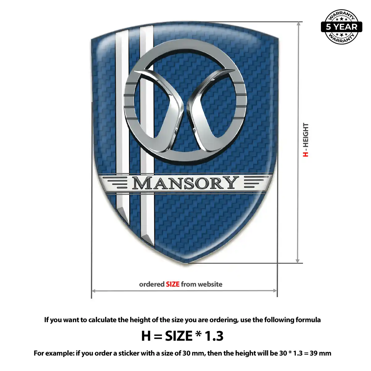 Mansory Car Logo Decal Refined Design
