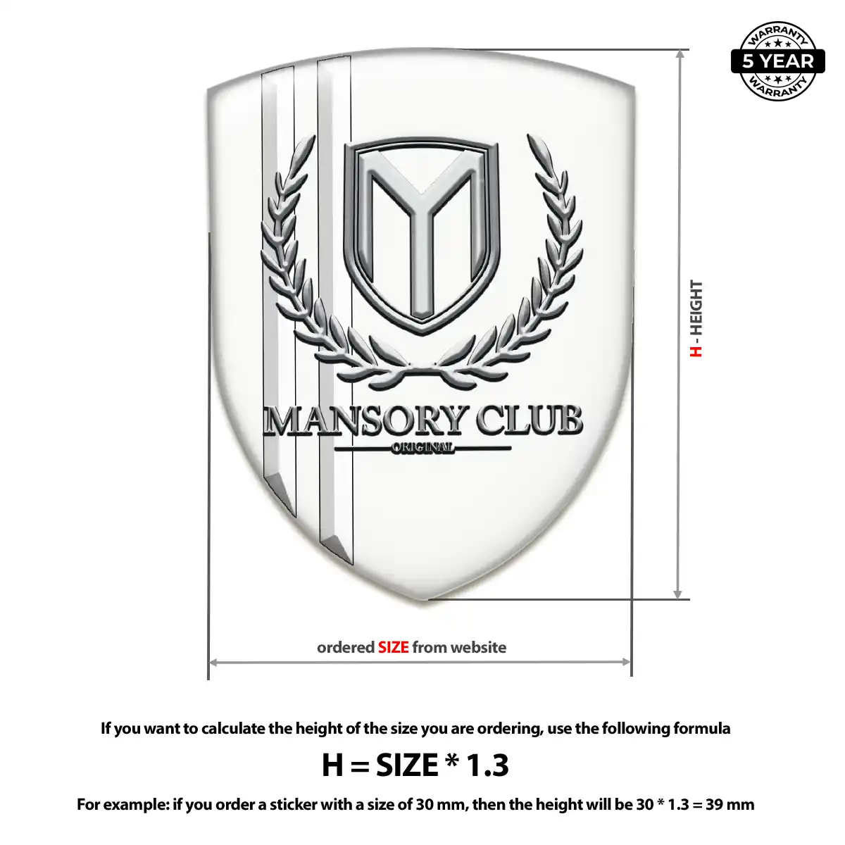 Mansory Car Logo Decal Sleek Style
