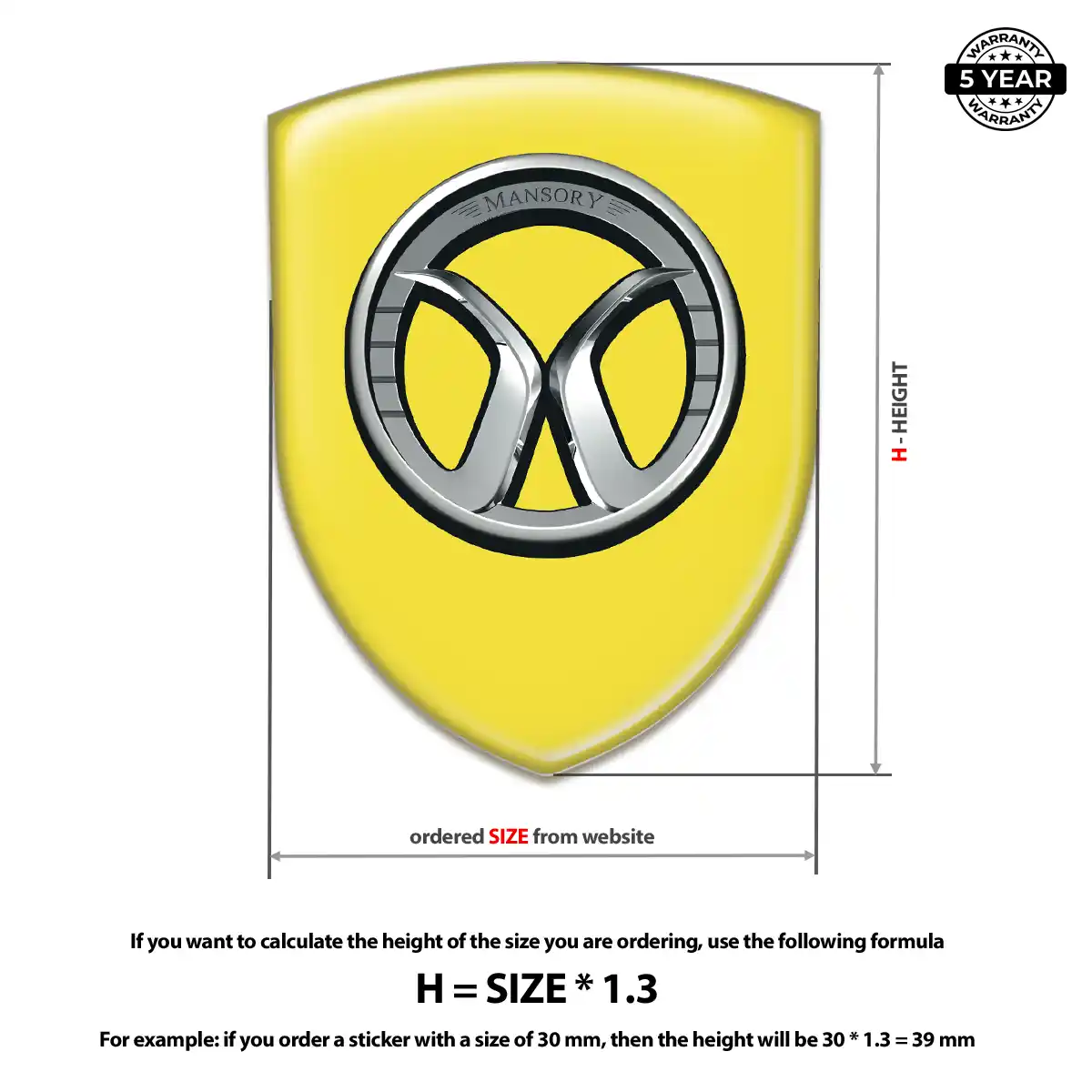 Mansory Crest Emblem Premium Dome