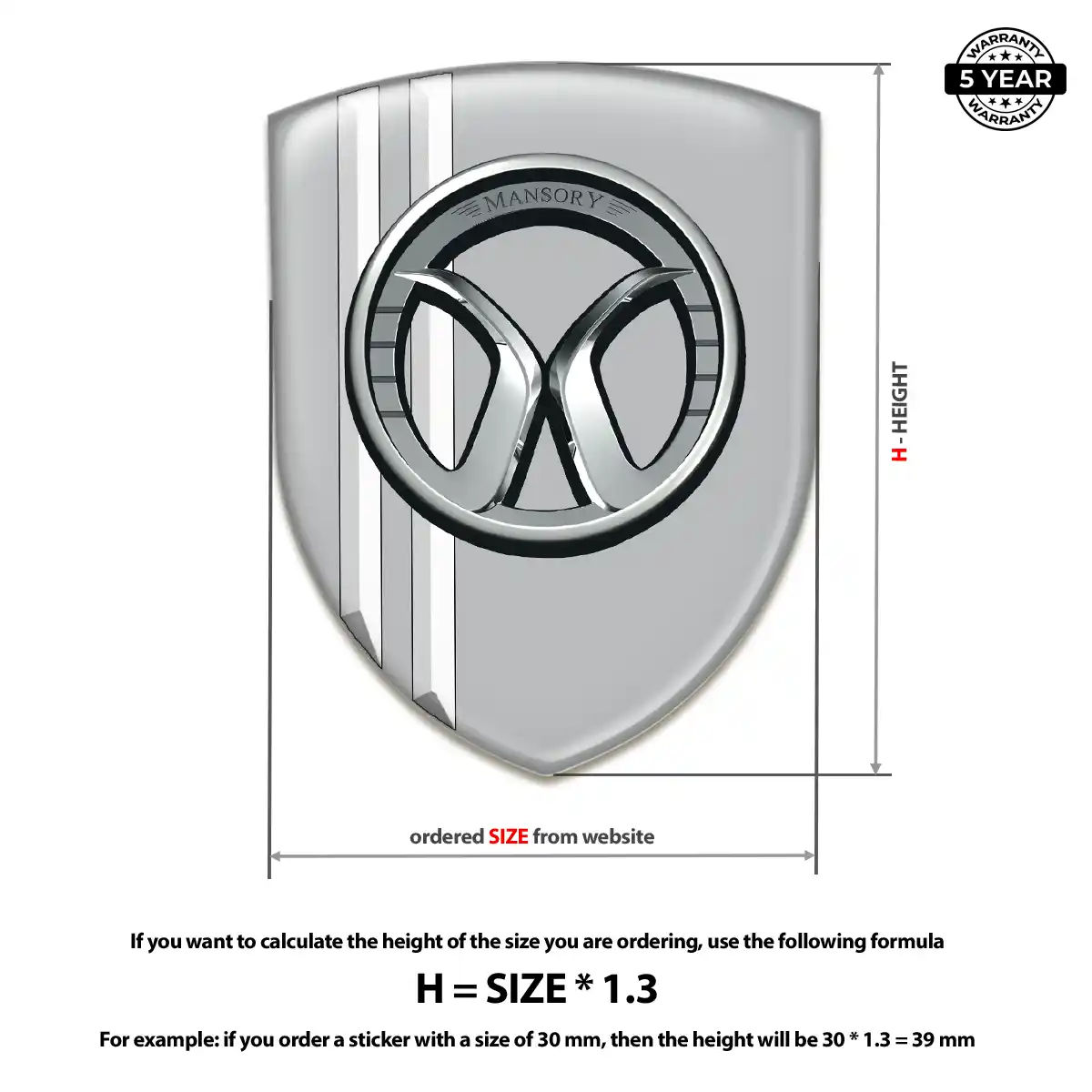 Mansory Crest Emblem Prime Quality