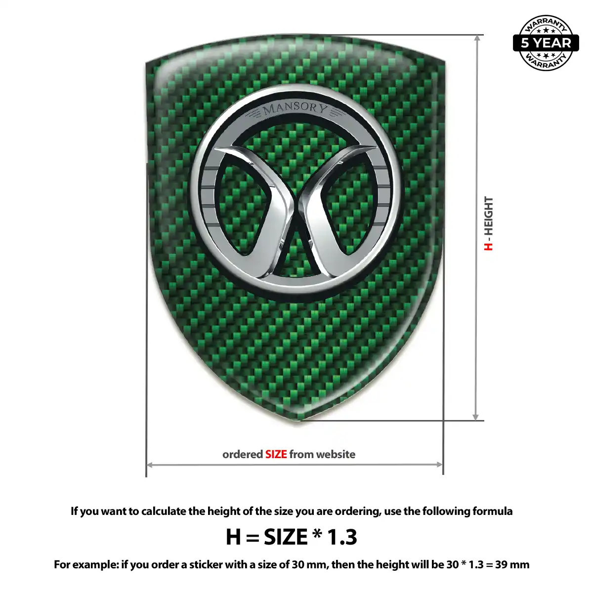Mansory Crest Emblem Resin Luxe