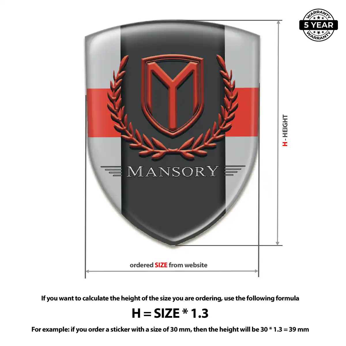 Mansory Crest Emblem Superior Craft