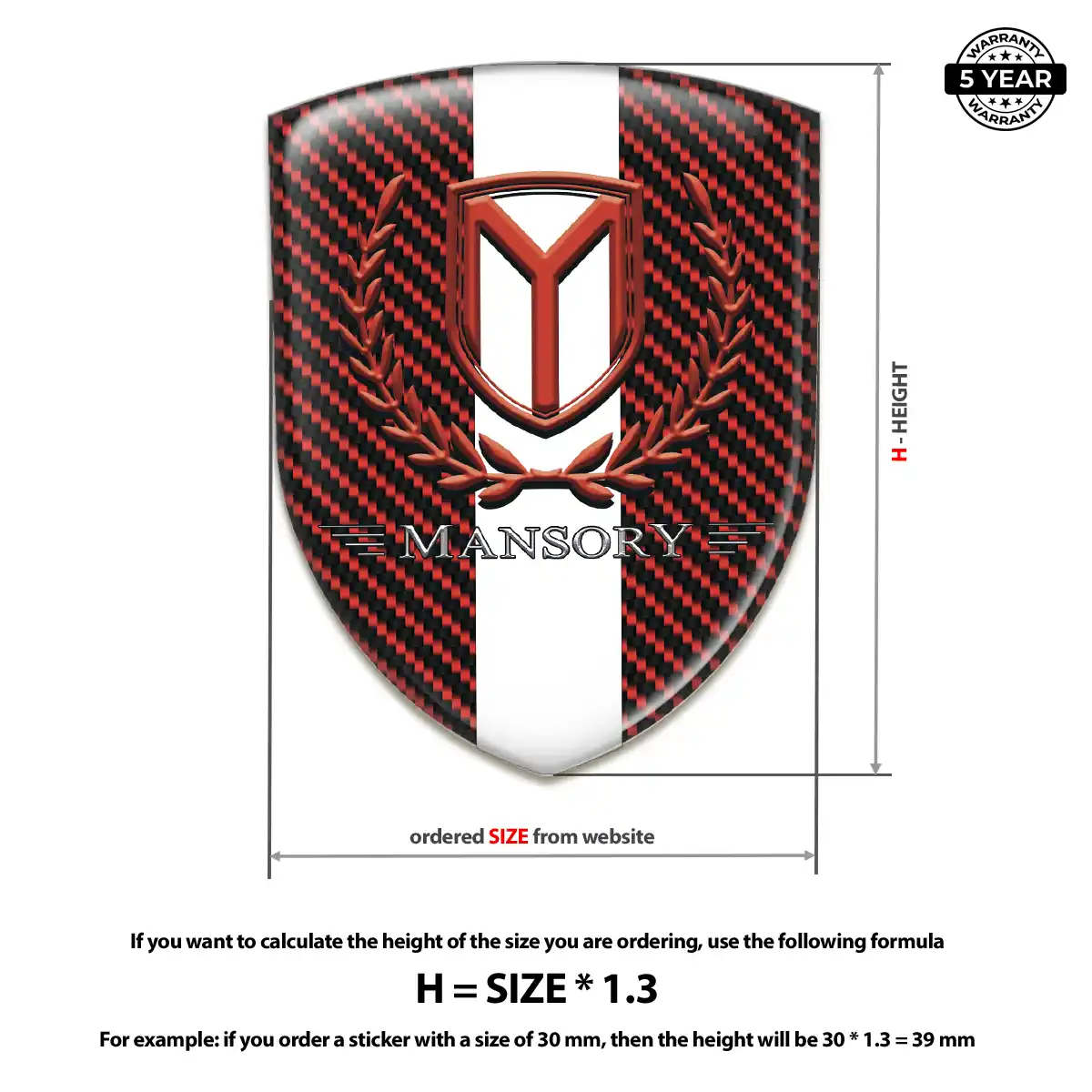 Mansory Crest Logo Emblem Deluxe Edition