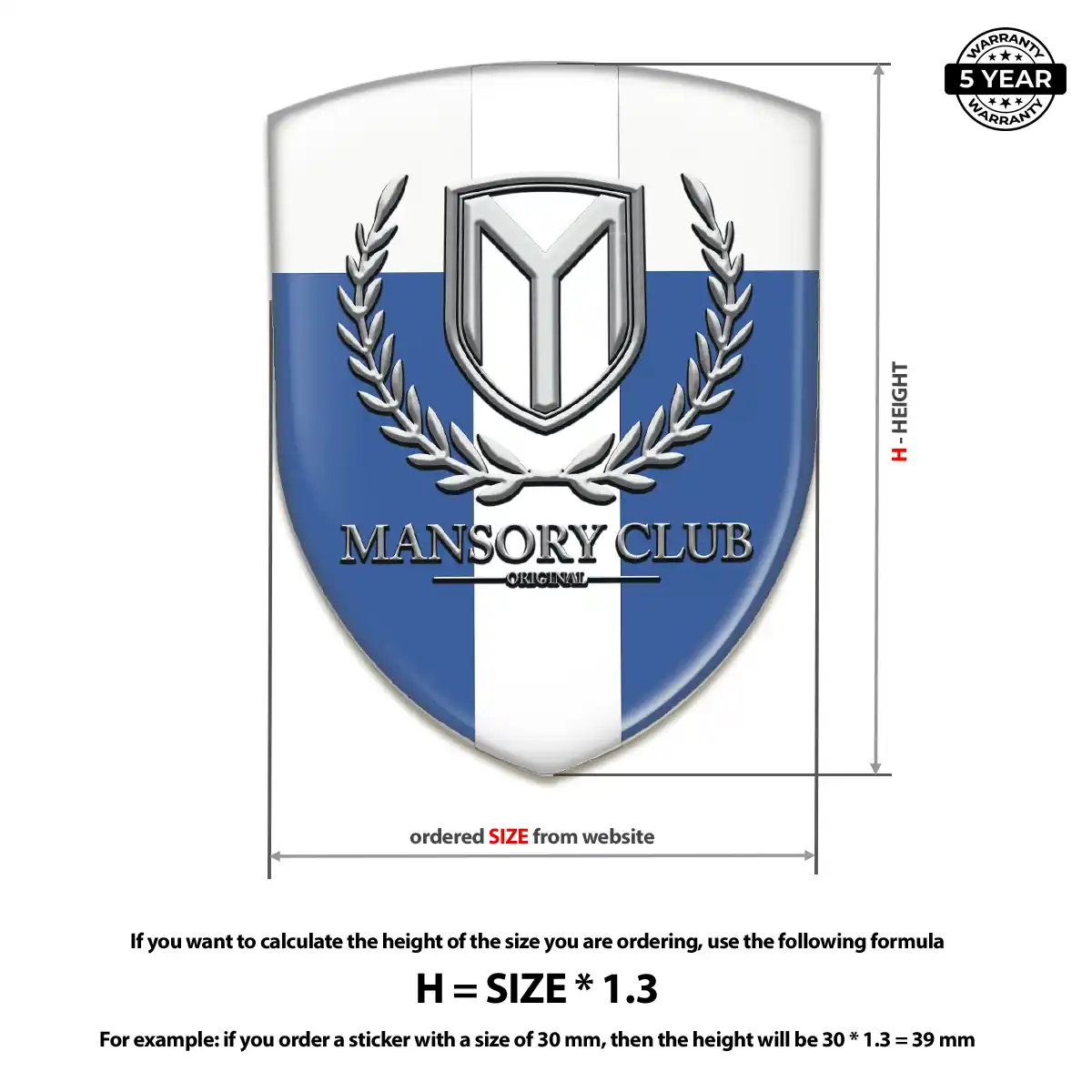Mansory Crest Logo Emblem Elite Edition