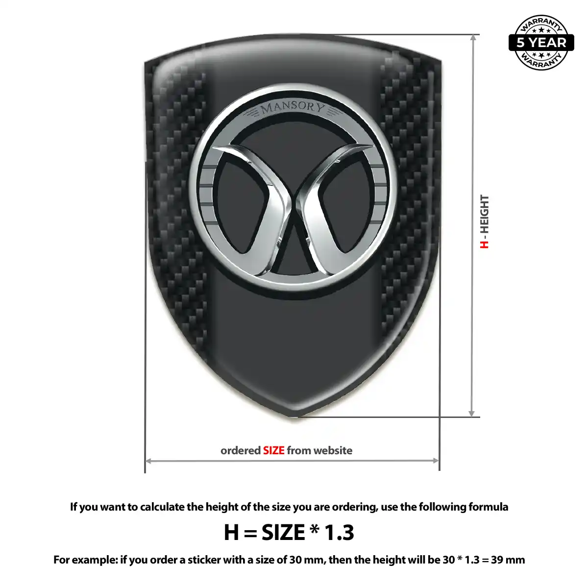 Mansory Crest Logo Emblem Exclusive Series