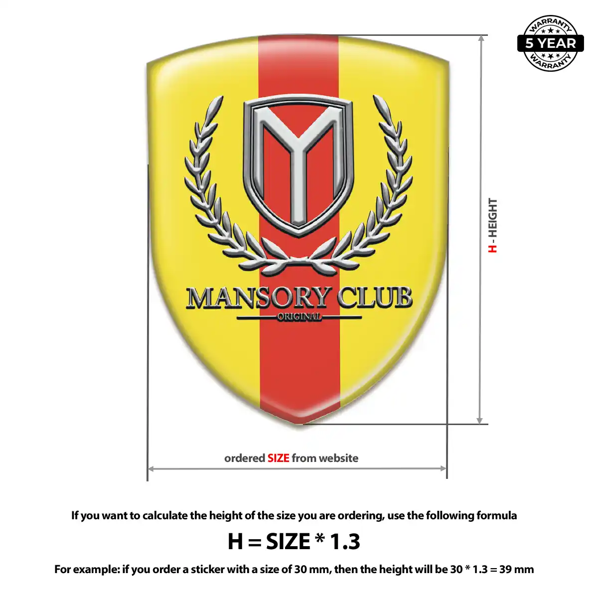 Mansory Crest Logo Emblem Prestige Line