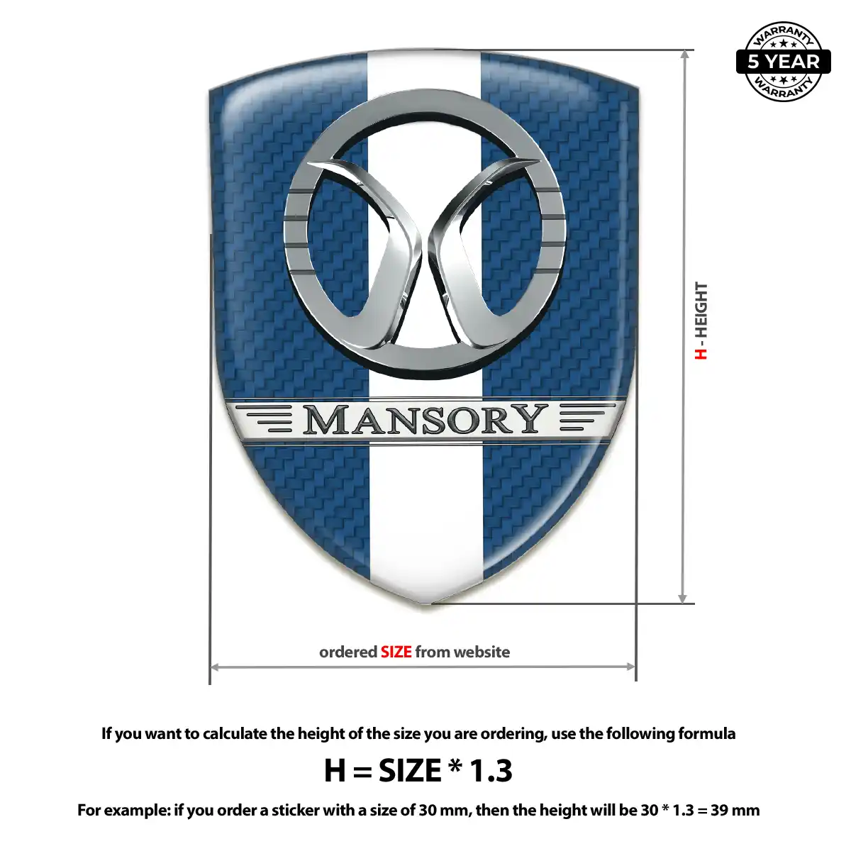 Mansory Domed Badge Deluxe Edition