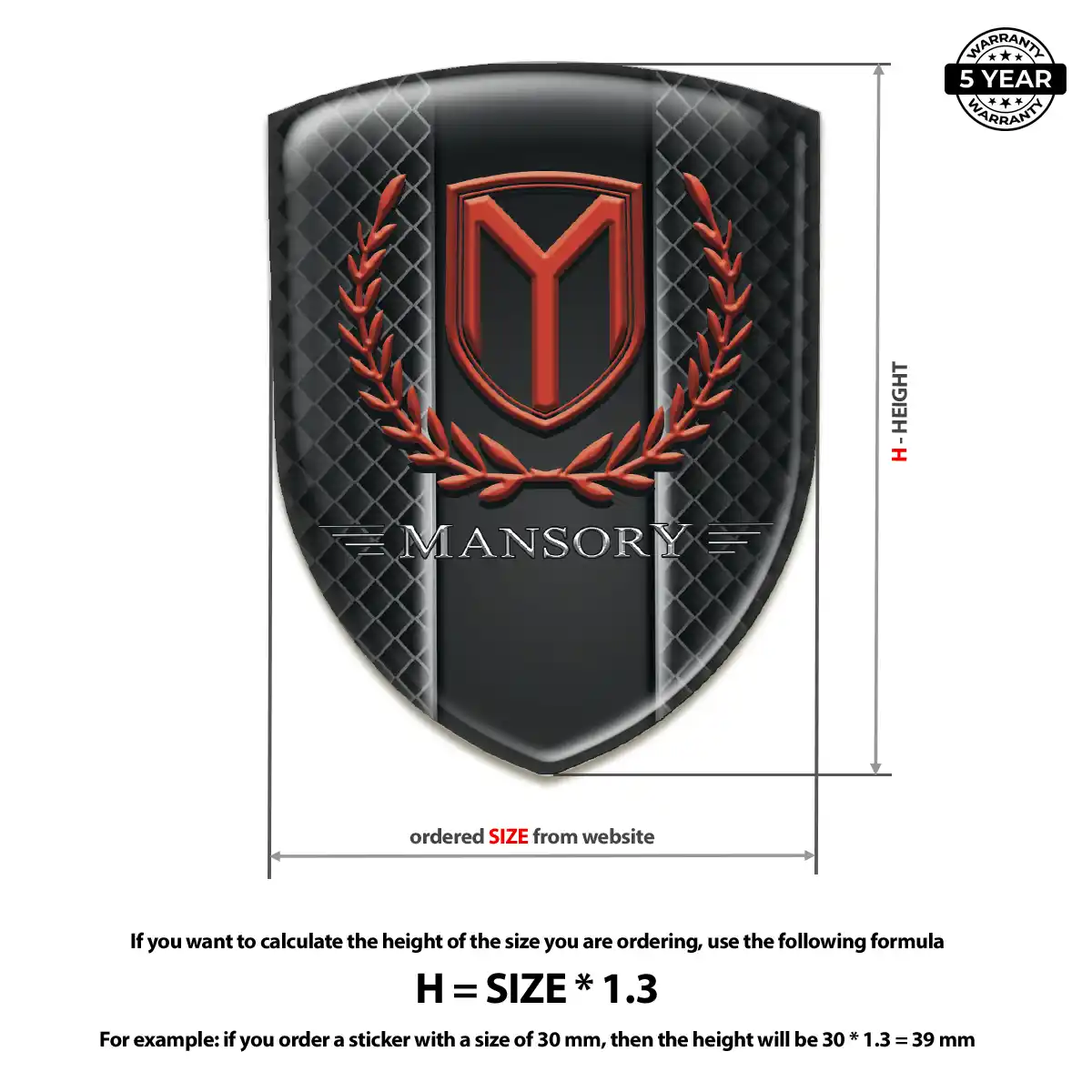 Mansory Domed Badge Elite Edition