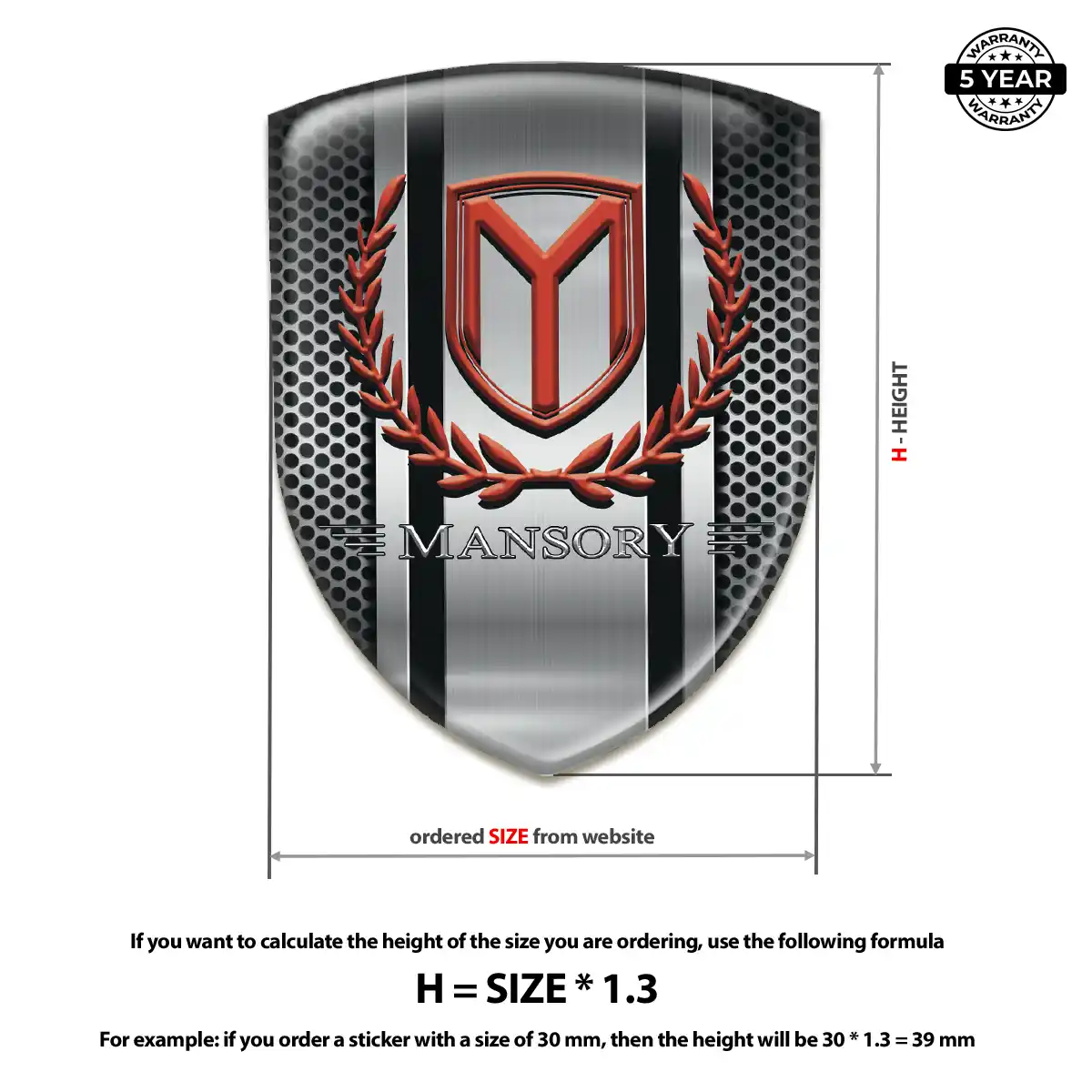 Mansory Domed Badge Noble Edition