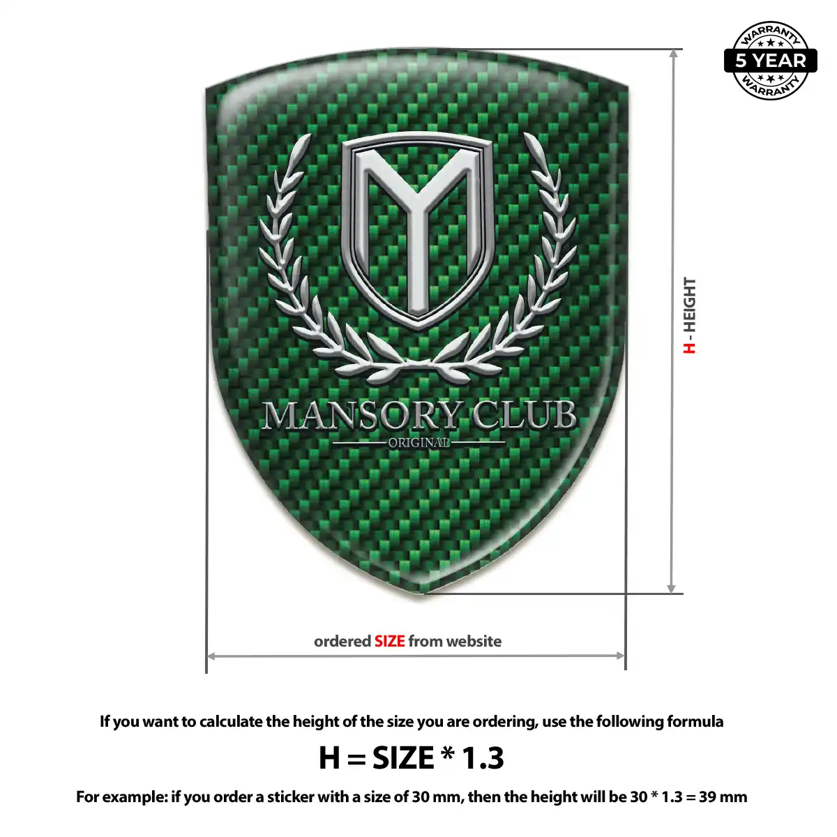 Mansory Domed Badge Opulent Line
