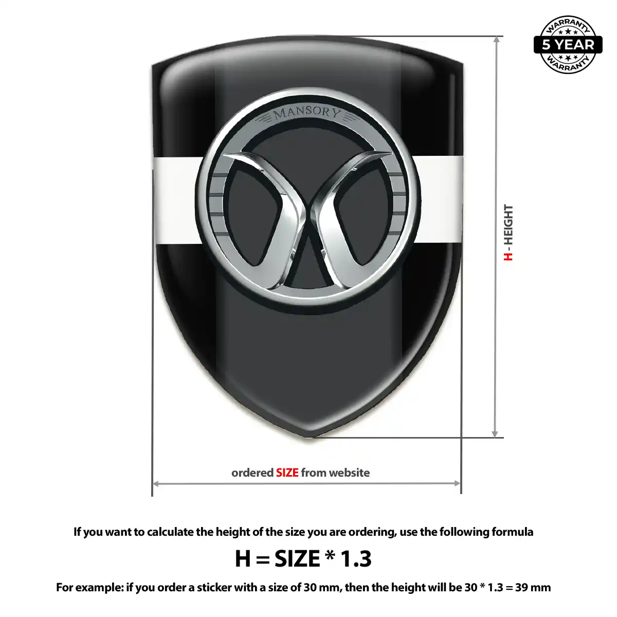 Mansory Domed Badge Premium Dome