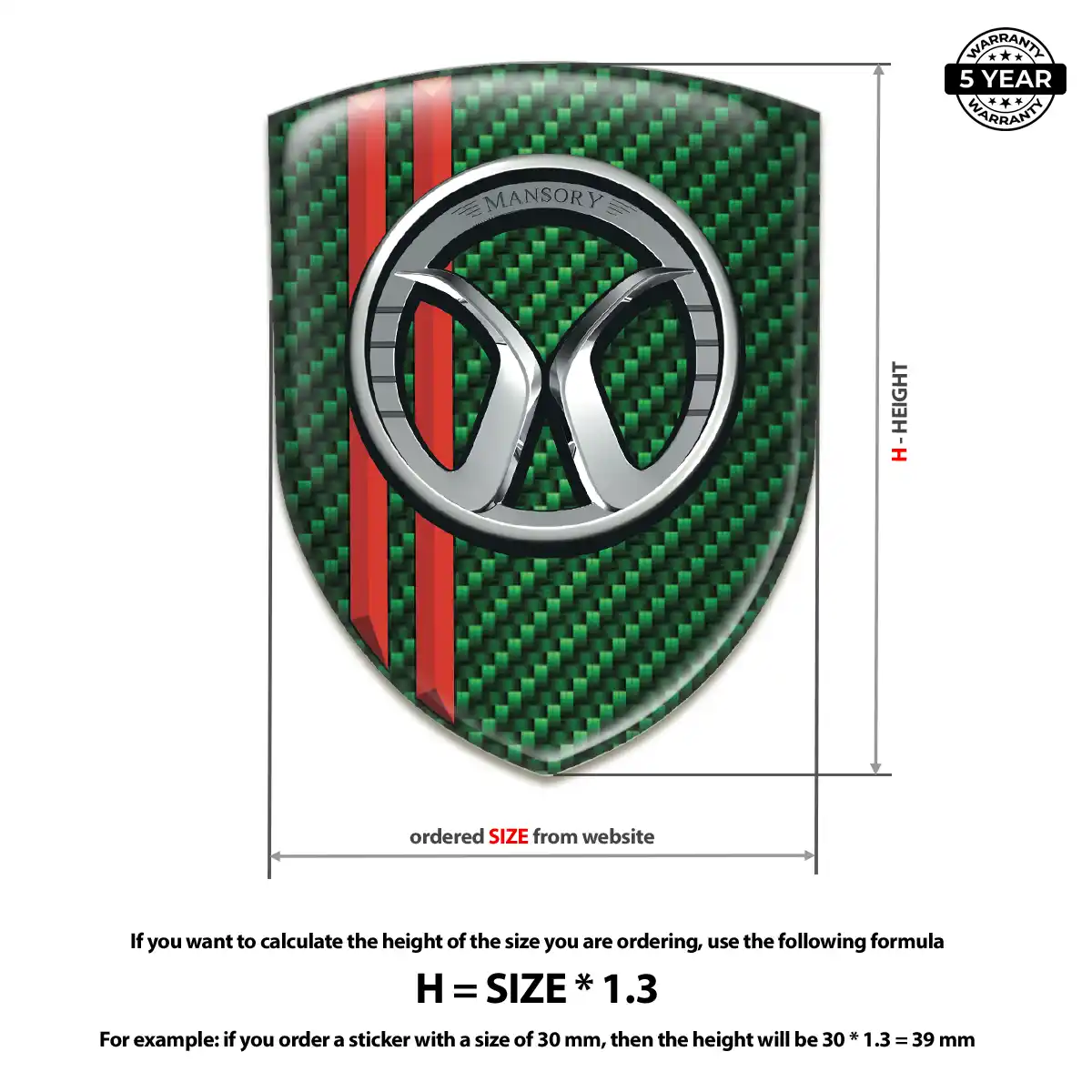 Mansory Domed Badge Prestige Line