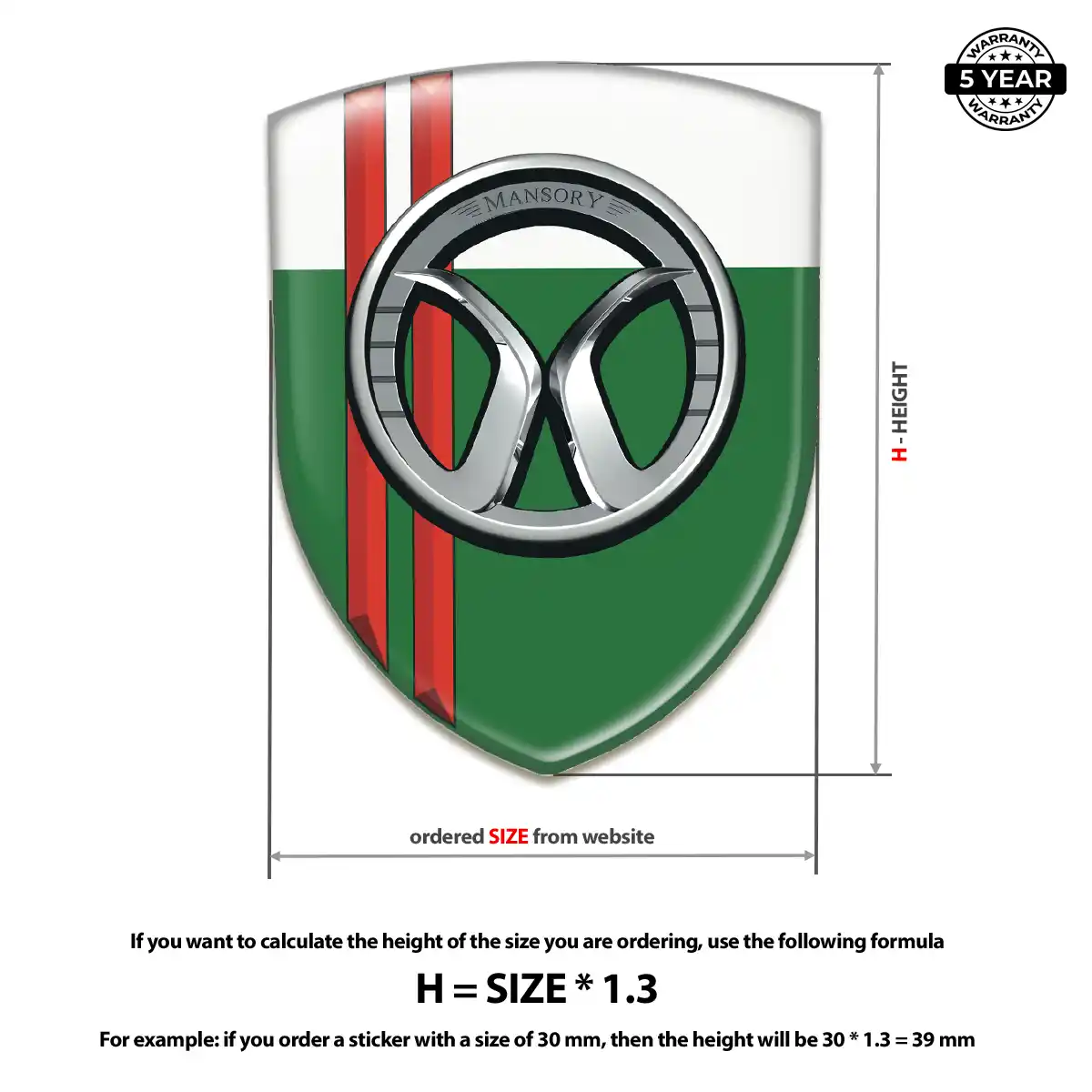 Mansory Domed Badge Refined Design