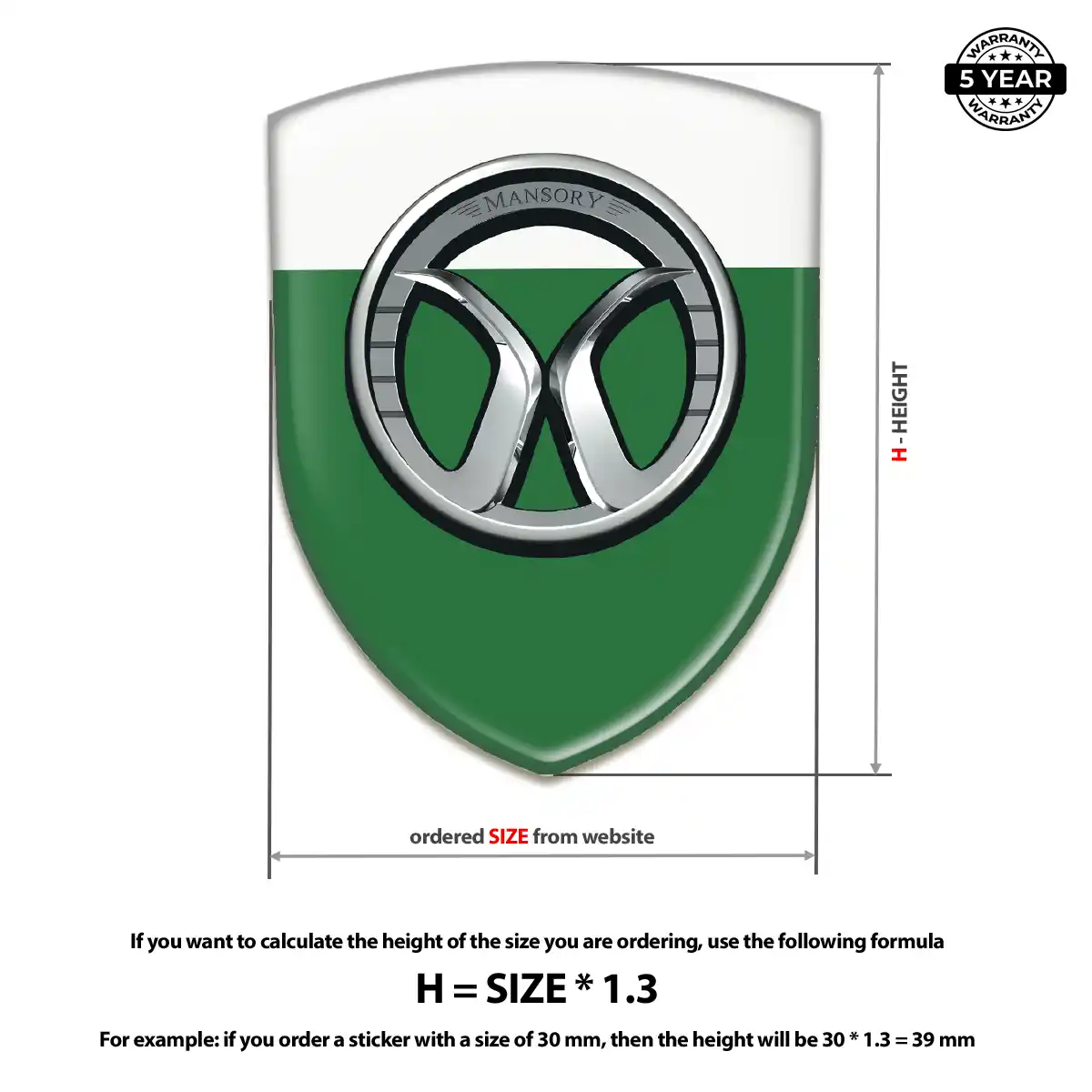 Mansory Domed Badge Resin Elite