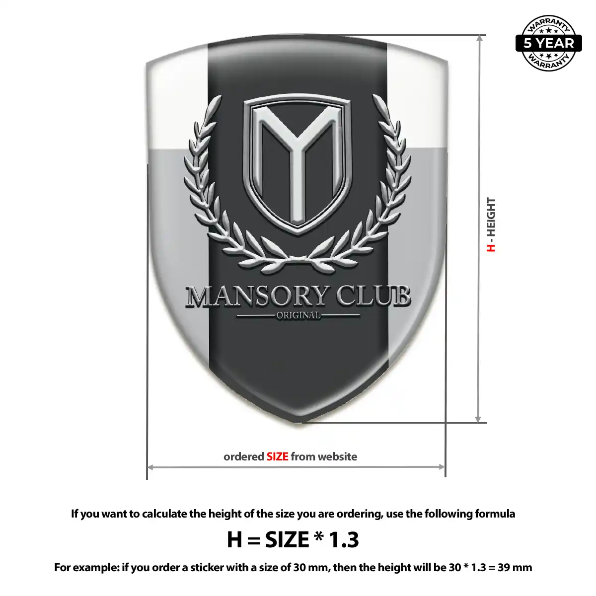 Mansory Domed Badge Sleek Style