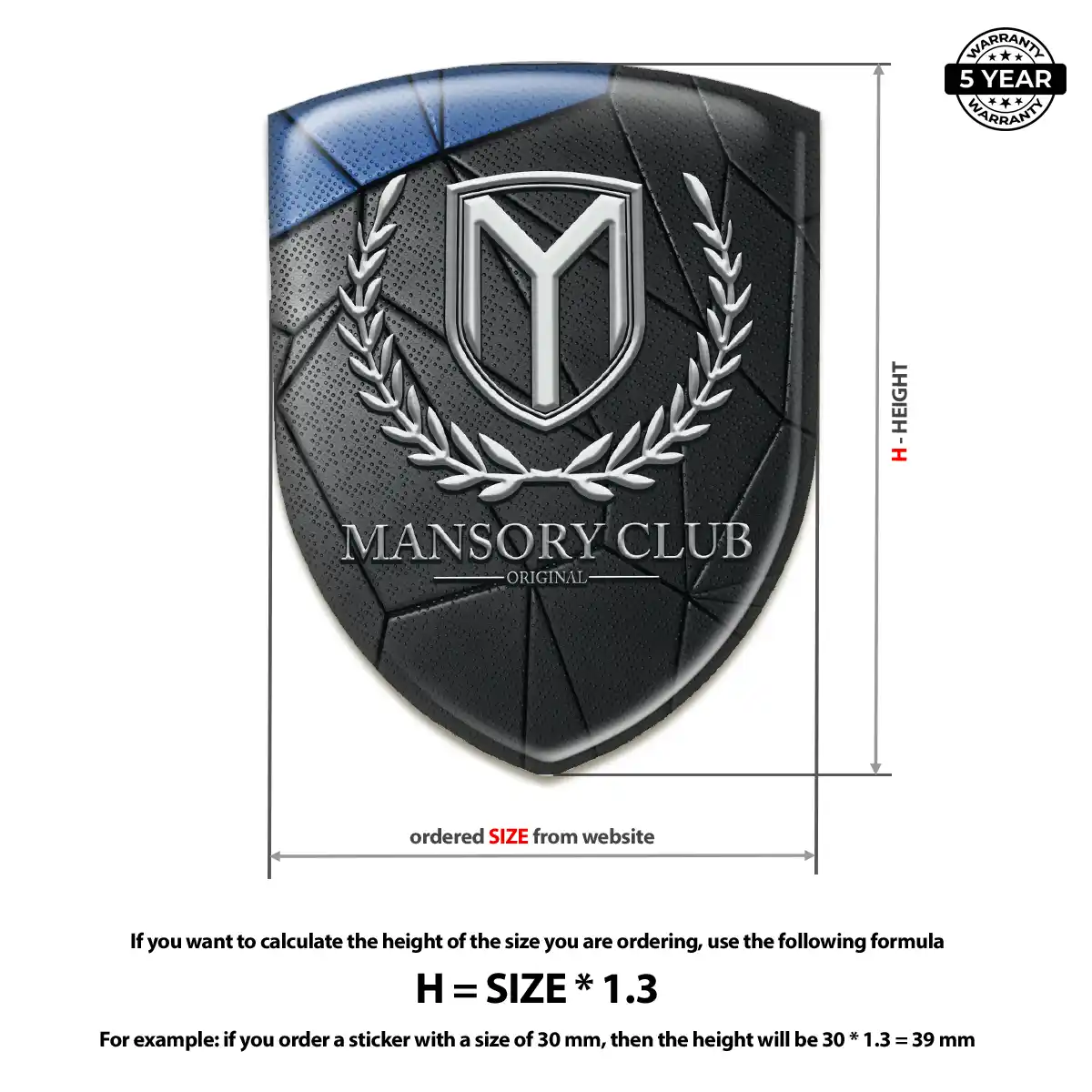 Mansory Domed Badge Superior Craft