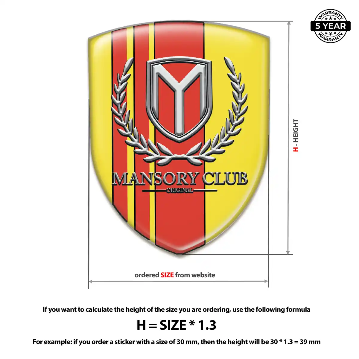 Mansory Domed Car Sticker Elite Edition