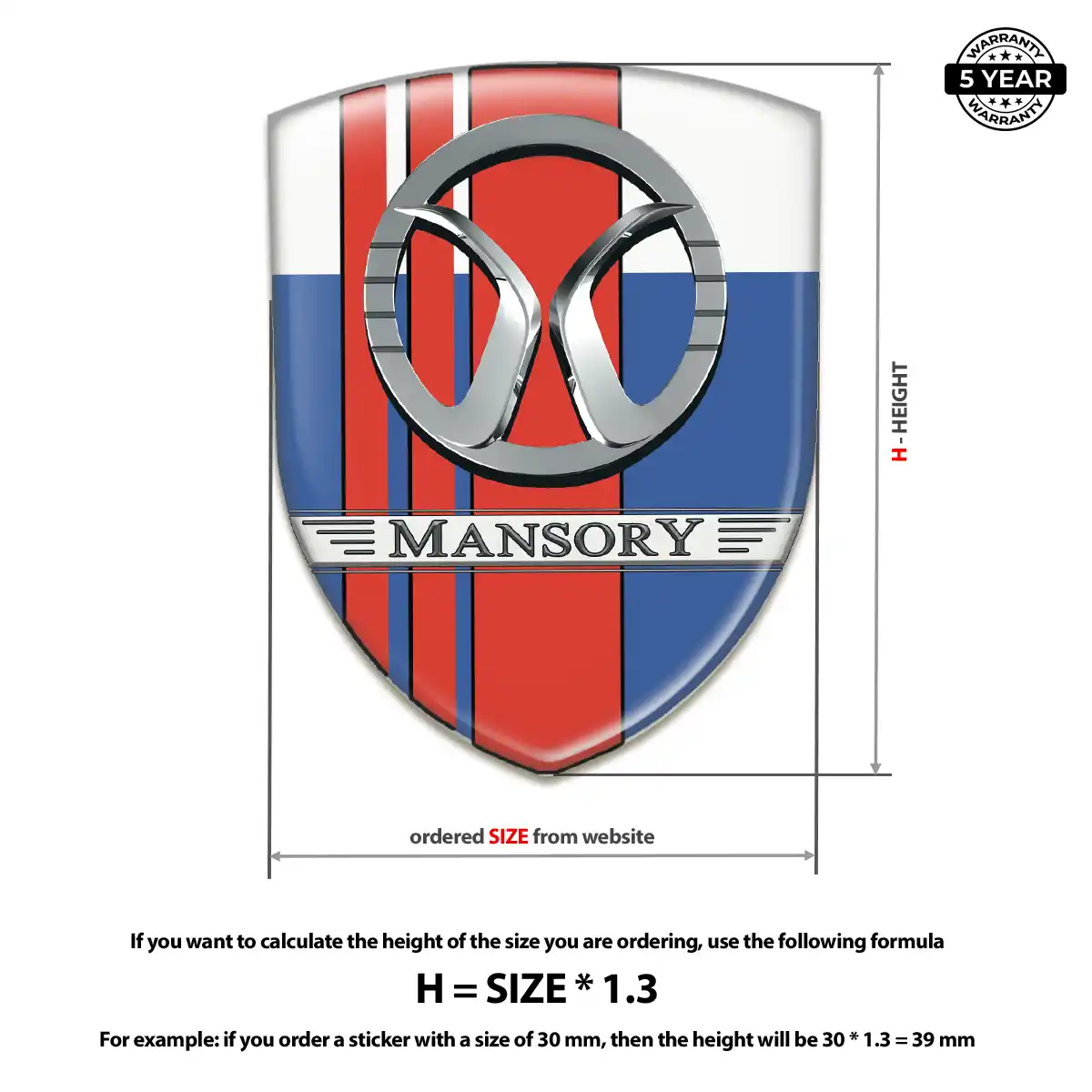 Mansory Domed Car Sticker Opulent Line