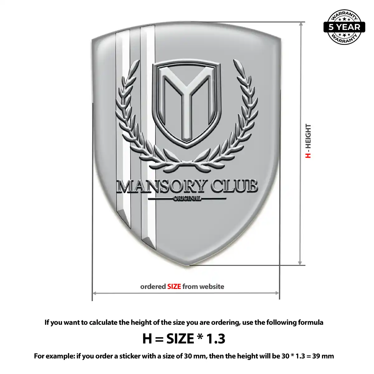 Mansory Domed Car Sticker Superior Craft