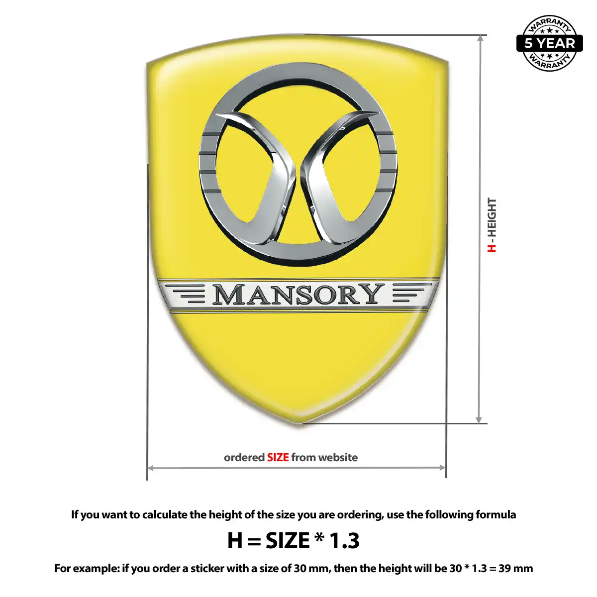 Mansory Domed Decal Deluxe Edition