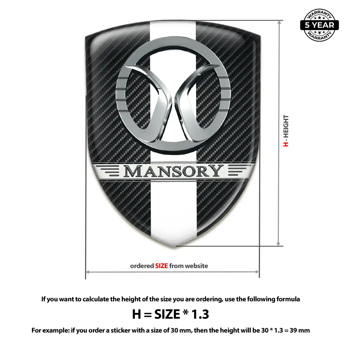 Mansory Domed Decal Elite Edition