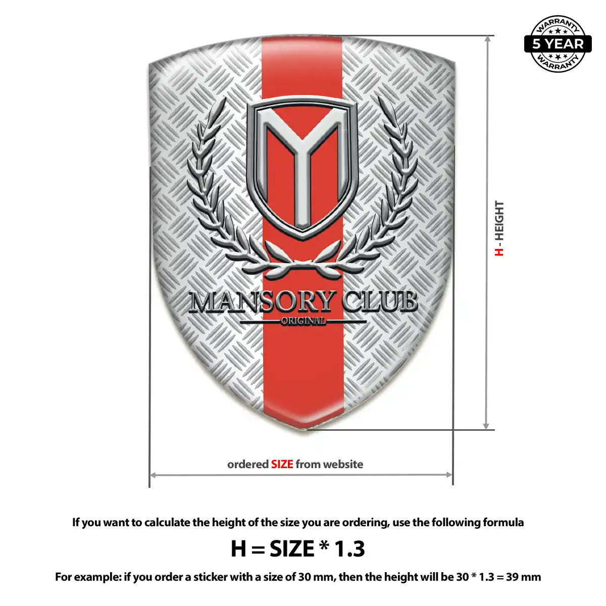 Mansory Domed Decal Noble Edition