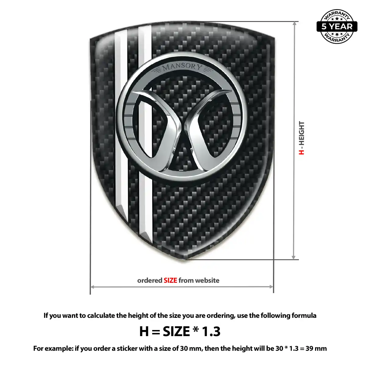 Mansory Domed Decal Opulent Line