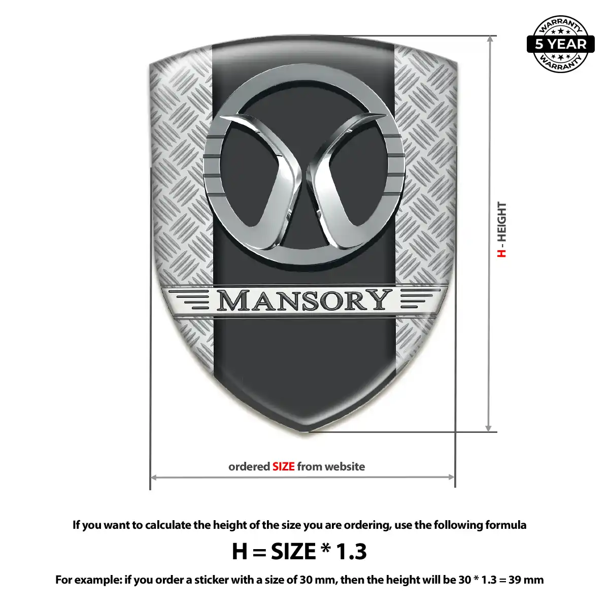 Mansory Domed Decal Premium Dome