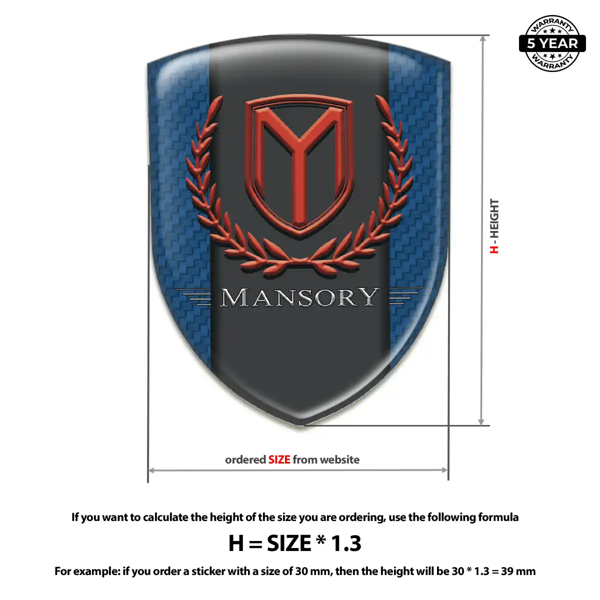 Mansory Domed Decal Prestige Line