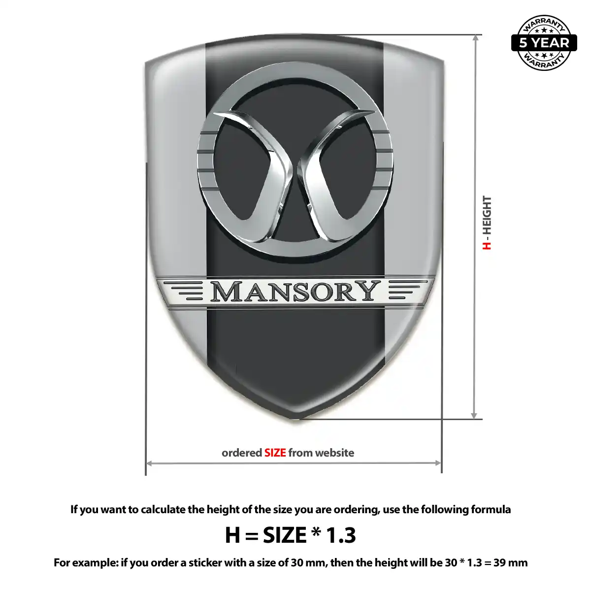 Mansory Domed Decal Refined Design