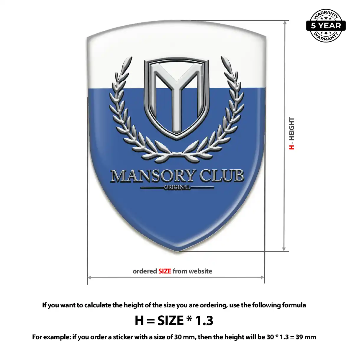 Mansory Domed Decal Sleek Style