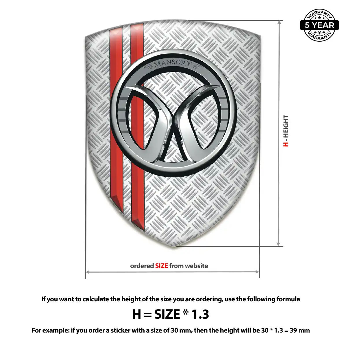 Mansory Domed Decal Superior Craft