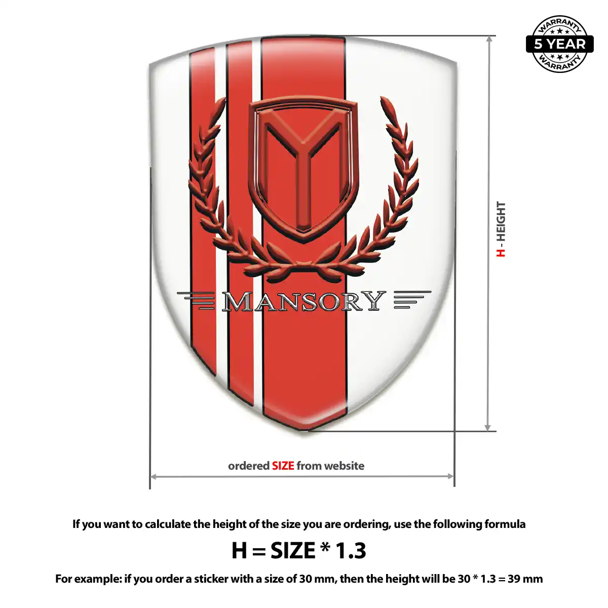 Mansory Domed Emblem Opulent Line