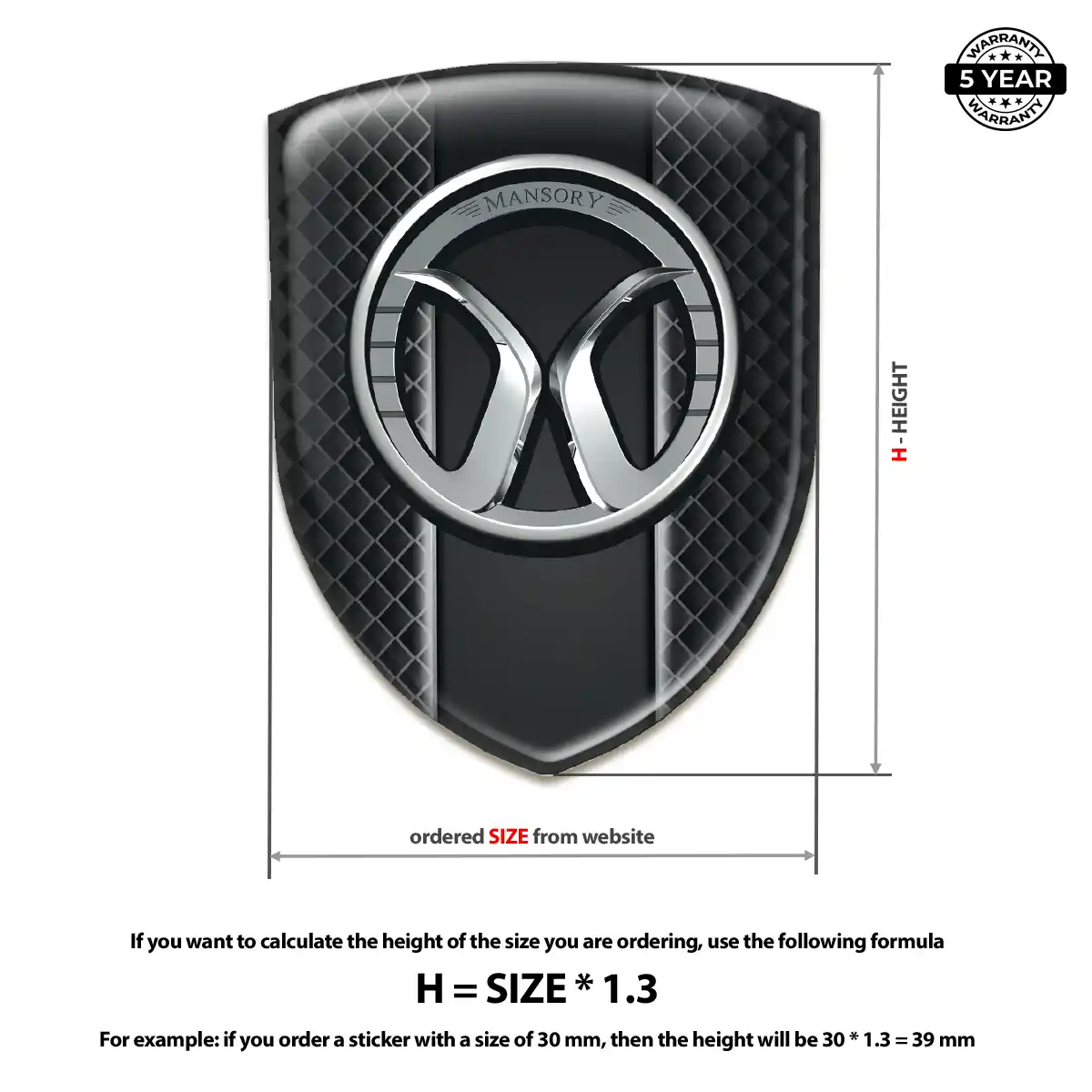 Mansory Domed Emblem Premium Dome