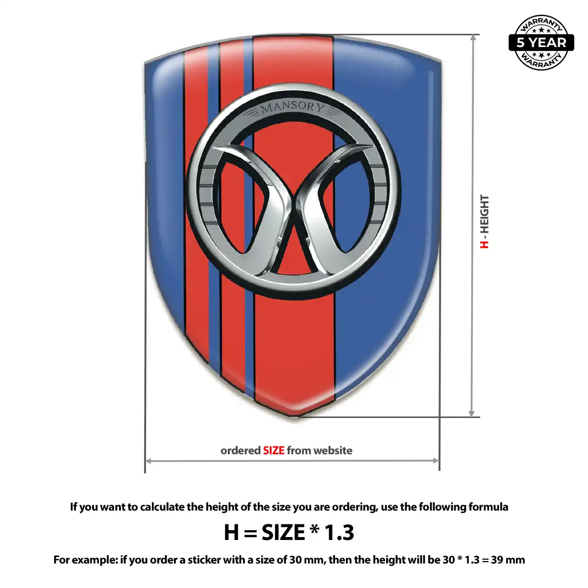 Mansory Domed Emblem Resin Luxe