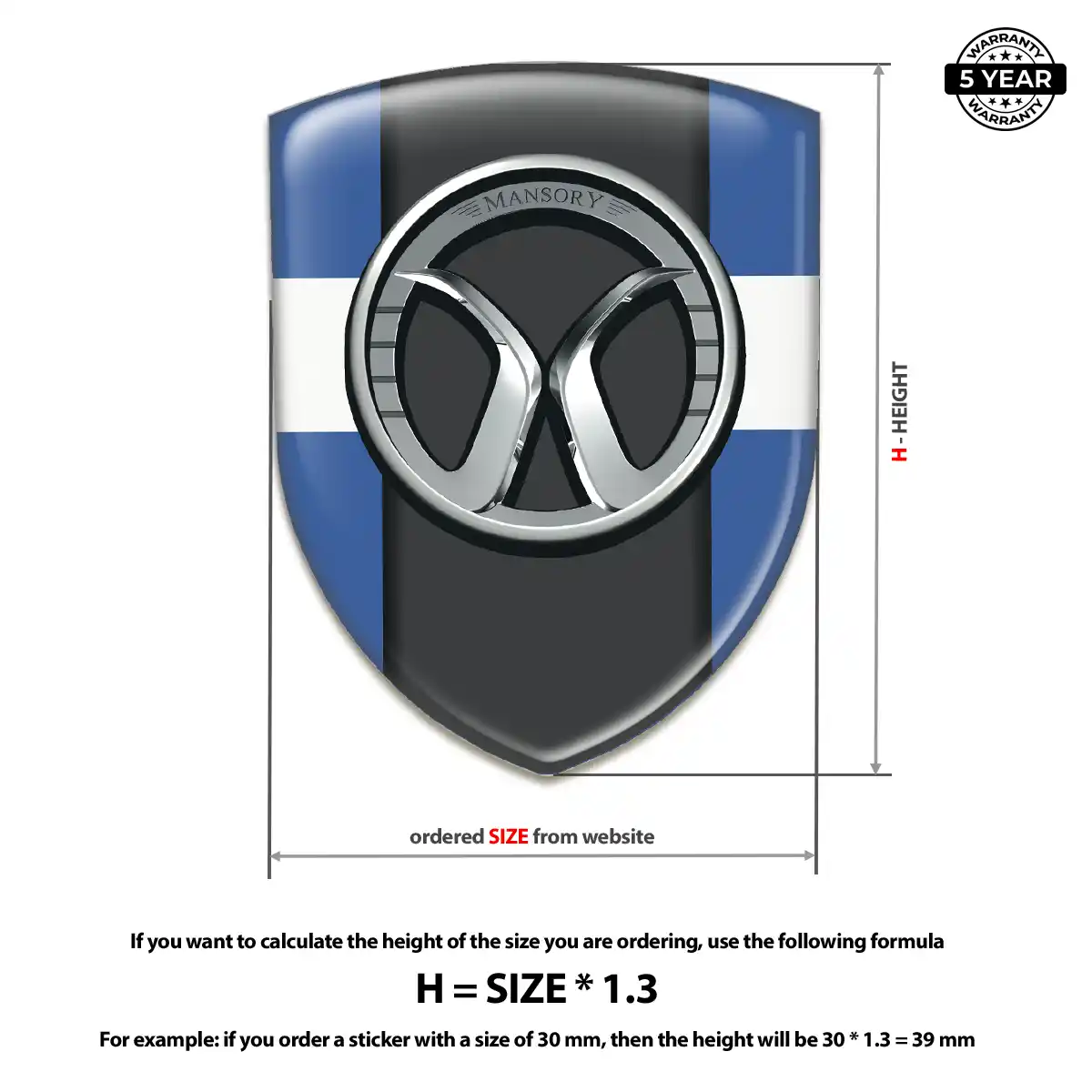 Mansory Domed Emblem Signature Grade