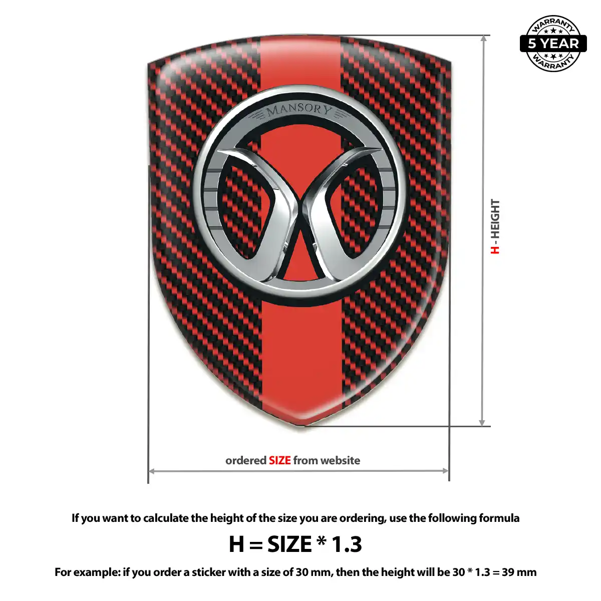 Mansory Domed Emblem Superior Craft