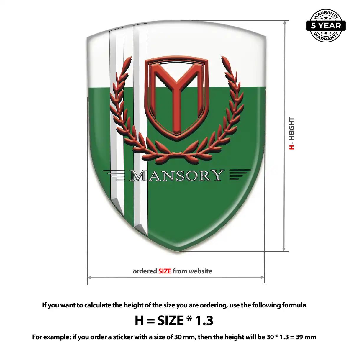 Mansory Domed Logo Decal Deluxe Edition