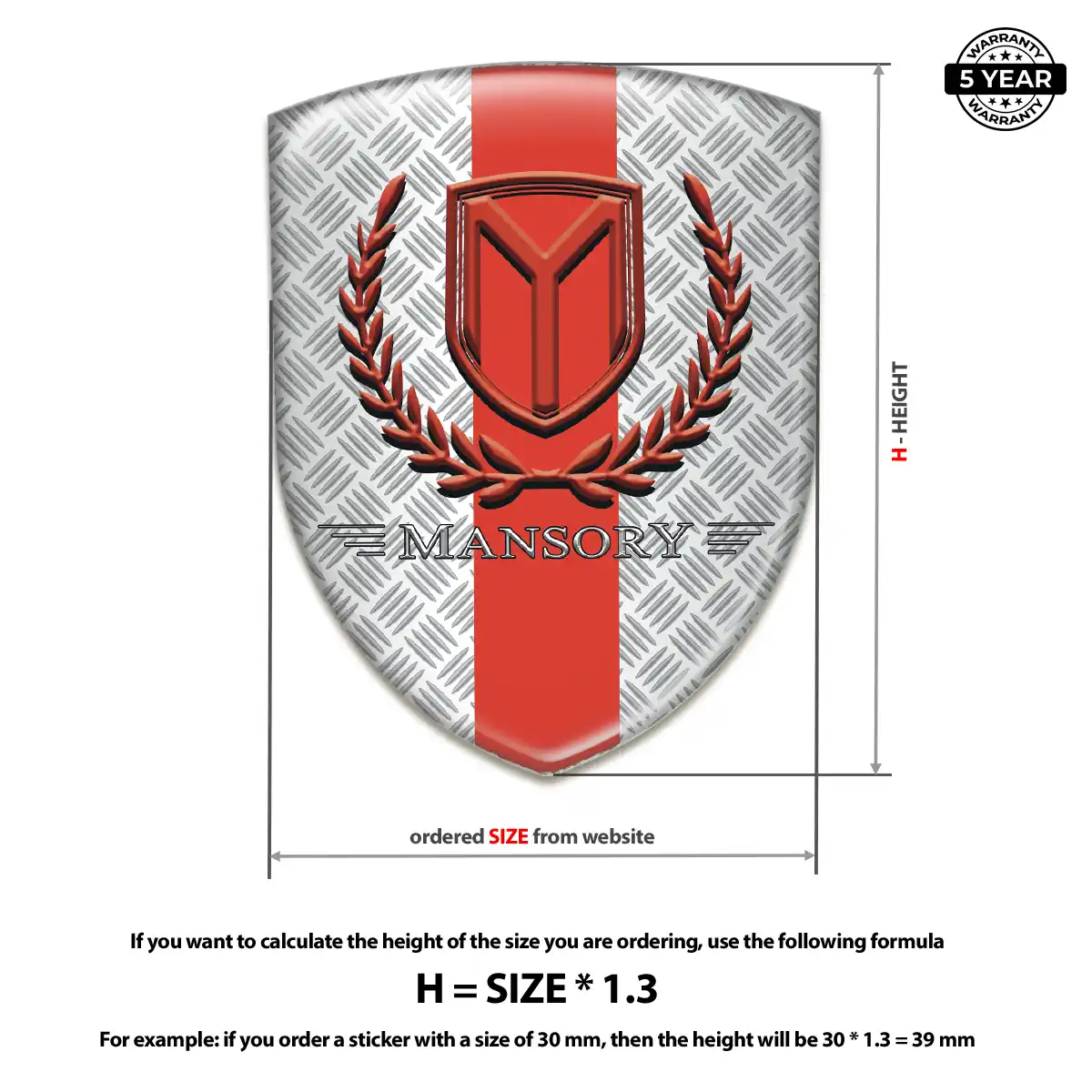 Mansory Domed Logo Decal Exclusive Series