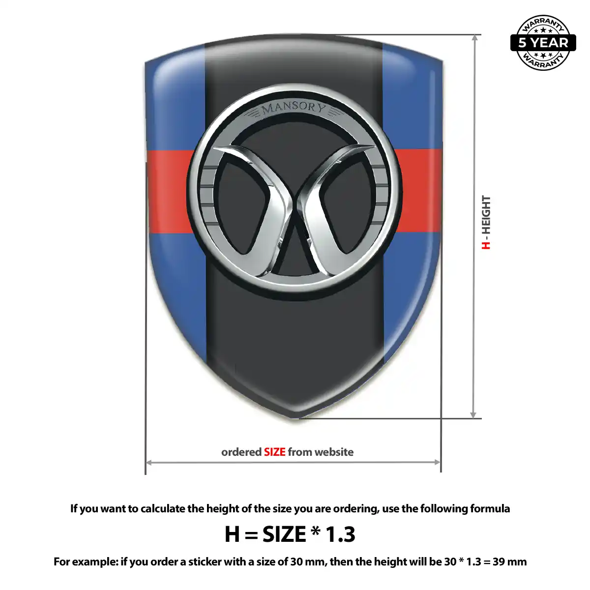 Mansory Domed Logo Decal Noble Edition